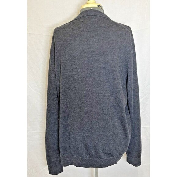 Nordstrom Xl Extra Fine Merino Wool V-Neck Sweater Gray - Picture 6 of 12